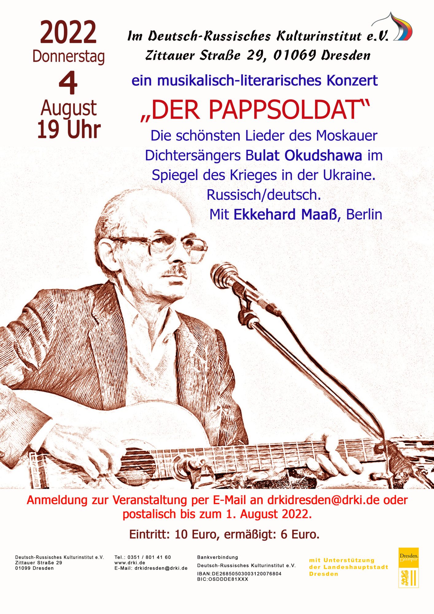 Mehr über den Artikel erfahren „DER PAPPSOLDAT“. Die schönsten Lieder des Moskauer Dichtersängers Bulat Okudshawa im Spiegel des Krieges in der Ukraine
